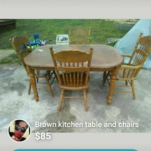 Wooden table and chairs